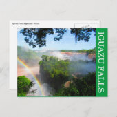 iguazu Wasserfälle Regenbogen Postkarte (Vorne/Hinten)
