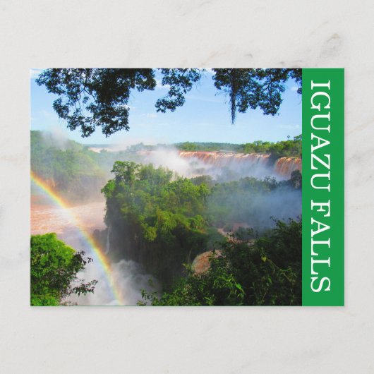 iguazu Wasserfälle Regenbogen Postkarte (Vorderseite)