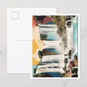 Iguazu Waterfall Argentinien Pop Art Travel Postkarte