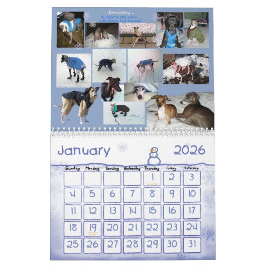 IGWhispers 2012 italienischer Windhund-Kalender Kalender (Jan 2026)