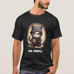 Ih Leute lustige Katze Ninja sarkastischer Kaffee T-Shirt