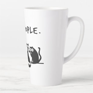 Ih Leute Lustige Miauende Schwarze Katzen Milchtasse