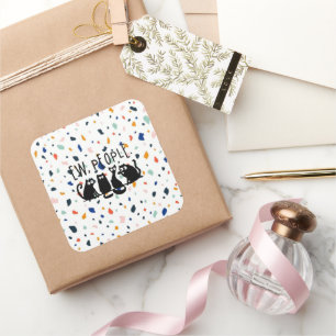 Ih Leute Lustige Miauende Schwarze Katzen Quadratischer Aufkleber