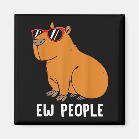 Ih Leute Lustiger Capybara-Introvertierter Zitat S Magnet (Vorne)