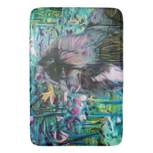 IHANA Finnische Lapphund Lappy Kiste oder Badematt Badematte (Vorderseite Vertikal)