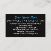 iHang. Trockenmauer Sheetrock Gips-Geschäft Visitenkarte (Rückseite)