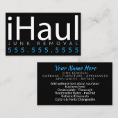 iHaul. Kram, der Abbau-Visitenkarte schleppt Visitenkarte (Vorne/Hinten)