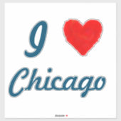 IHEART Chicago Aufkleber (Blatt)