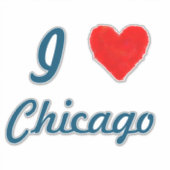 IHEART Chicago Aufkleber (Vorderseite)