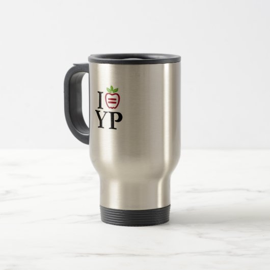 iHeart YP-Logo-Reise-Tasse Reisebecher (Vorderseite Links)