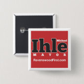 Ihle für Bürgermeister Button (Vorne & Hinten)