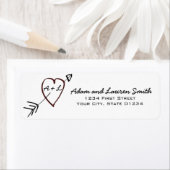 Ihm + ihre Adresse individuell anpassbares Etikett (Insitu)