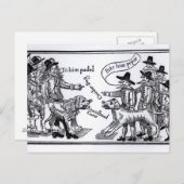 Ihm Pudel beißen. Postkarte (Vorne/Hinten)