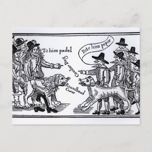 Ihm Pudel beißen. Postkarte (Vorderseite)