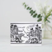 Ihm Pudel beißen. Postkarte (Stehend Vorderseite)