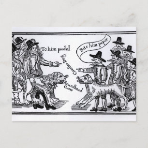 Ihm Pudel beißen. Postkarte