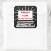 IHMS-Stunde des Codes 2017 Quadratischer Aufkleber (Tasche)