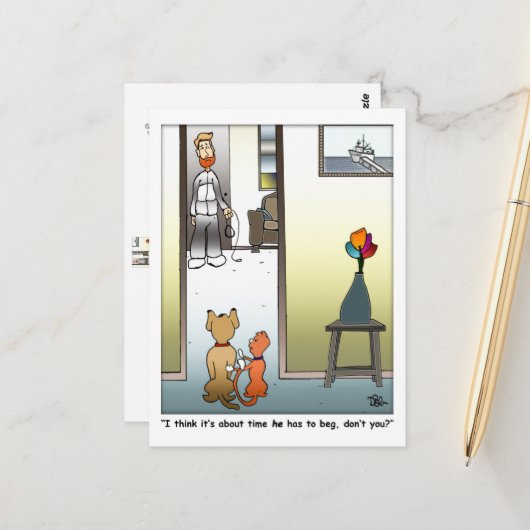 Ihn betteln Postkarte machen (Vorderseite/Rückseite Beispiel)