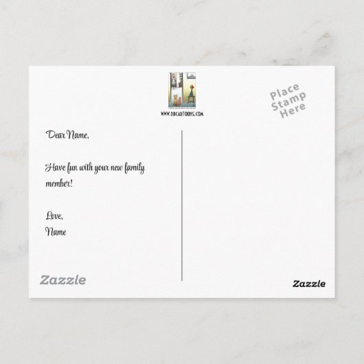 Ihn betteln Postkarte machen (Rückseite)