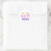 IHN IM NEU HIER BABY RUNDER AUFKLEBER (Tasche)