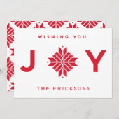 Ihnen den Freude-Weihnachtsfeiertag personalisiert Feiertagskarte (Vorne/Hinten)