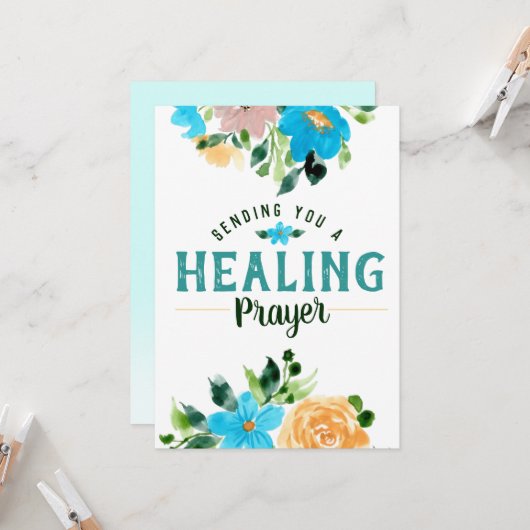 Ihnen ein Heilgebet schicken Karte (Vorderseite/Rückseite Beispiel)