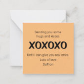 Ihnen ein paar Schläger und Küsse schicken Mitteilungskarte (Vorderseite)