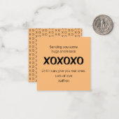 Ihnen ein paar Schläger und Küsse schicken Mitteilungskarte (Vorderseite/Rückseite Beispiel)