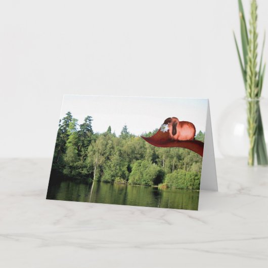 Ihnen eine Blume für Mutter-Tag holen Karte (Vorderseite)