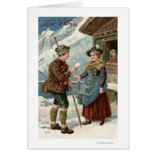 Ihnen eine glückliche neue YearMountain Szene