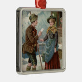 Ihnen eine glückliche neue YearMountain Szene Silbernes Ornament (Rechts)