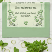 Ihnen immer irischen Segen wünschen Geschirrtuch (Gefaltet)