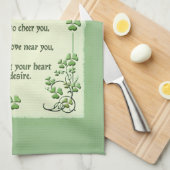 Ihnen immer irischen Segen wünschen Geschirrtuch (Viertel Falte)