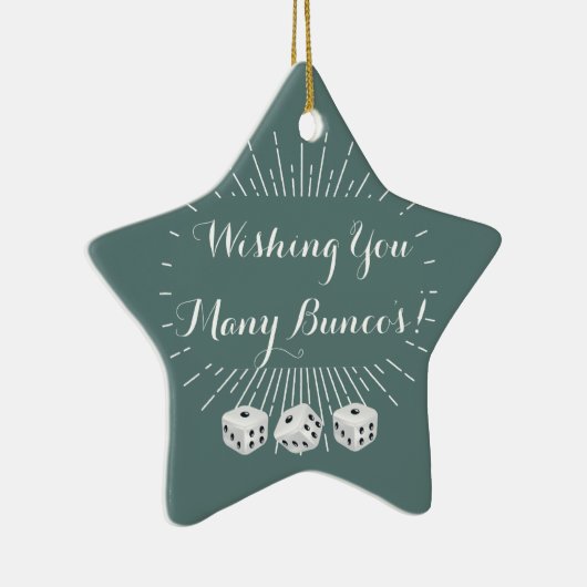 Ihnen viel Buncos wünschen Keramikornament (Rechts)