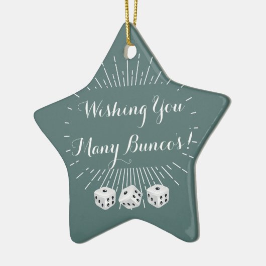Ihnen viel Buncos wünschen Keramikornament (Links)
