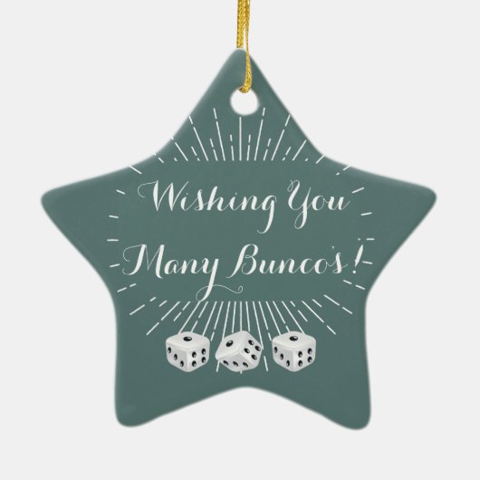 Ihnen viel Buncos wünschen Keramikornament (Hinten)