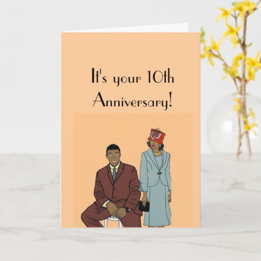 Ihr 10. Jahrestag Karte (Gelbe Blume)