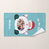 IHR 3 Fotos & Name Custom Santa Handtuch Set (Handtuch)