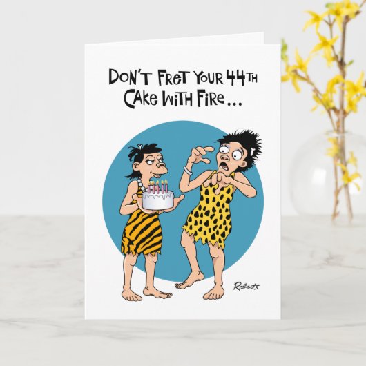 Ihr 44. Geburtstag Karte (Gelbe Blume)