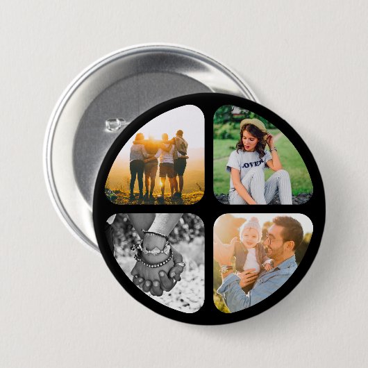 Ihr 4-Foto-Button-Button-Abzeichen Button (Vorne & Hinten)