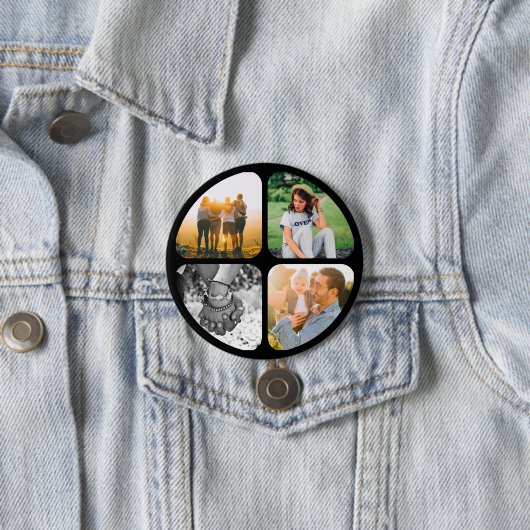 Ihr 4-Foto-Button-Button-Abzeichen Button (Beispiel)
