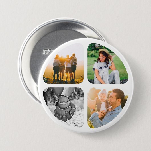 Ihr 4-Foto-Button-Button-Abzeichen Button (Vorne & Hinten)