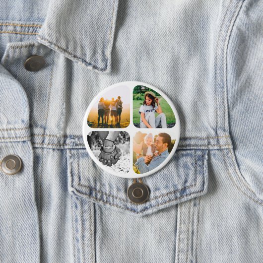 Ihr 4-Foto-Button-Button-Abzeichen Button (Beispiel)