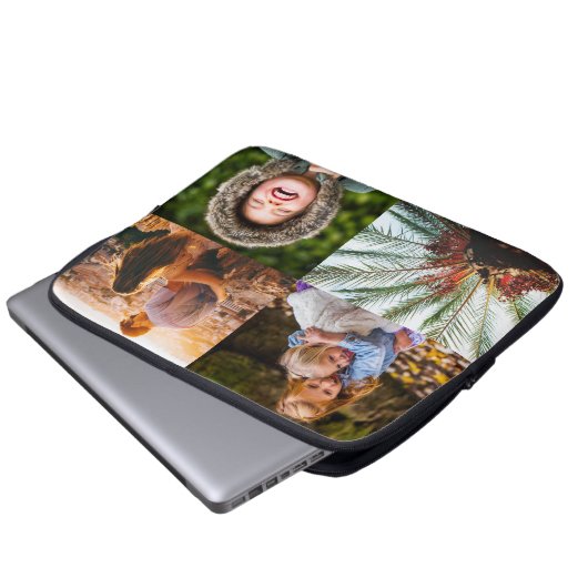 Ihr 4-Foto-Edge-Notebook Laptopschutzhülle (Vorne Knopf)