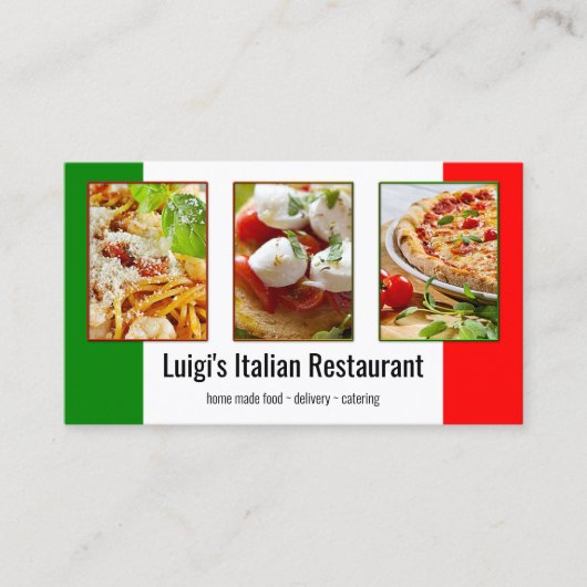 Ihr 4 Foto italienisches Restaurant Visitenkarte (Vorderseite)