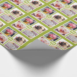 IHR 4-FOTO- & MONOGRAMM-Packpapier Geschenkpapier