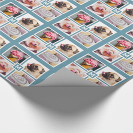 IHR 4-FOTO- & MONOGRAMM-Packpapier Geschenkpapier