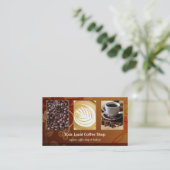 Ihr 4 Fotos Coffee Shop Blumendesign Visitenkarte (Stehend Vorderseite)