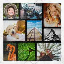 Ihr 9 Foto Jigsaw Puzzle Collage Gerahmt Black