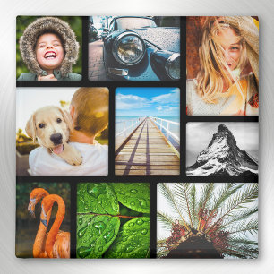 Ihr 9-Foto Magnet Collage Gerahmt Black